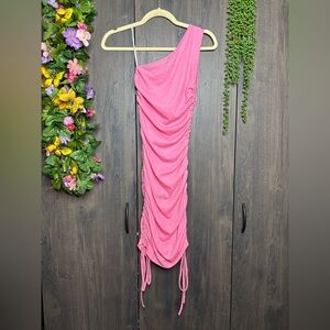 :)🌼3/$30🌼NWOT Shein Sleeveless One Shoulder Scrunch Dress Size Medium